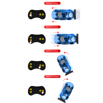 TOUCAN RC HOBBY HT Modell 1/43 RC-Rennwagen ferngesteuertes Elektrofahrzeug LED-Lichter RTR Ready-to-Run Mini für Kinder Erwachsene USB Typ-C