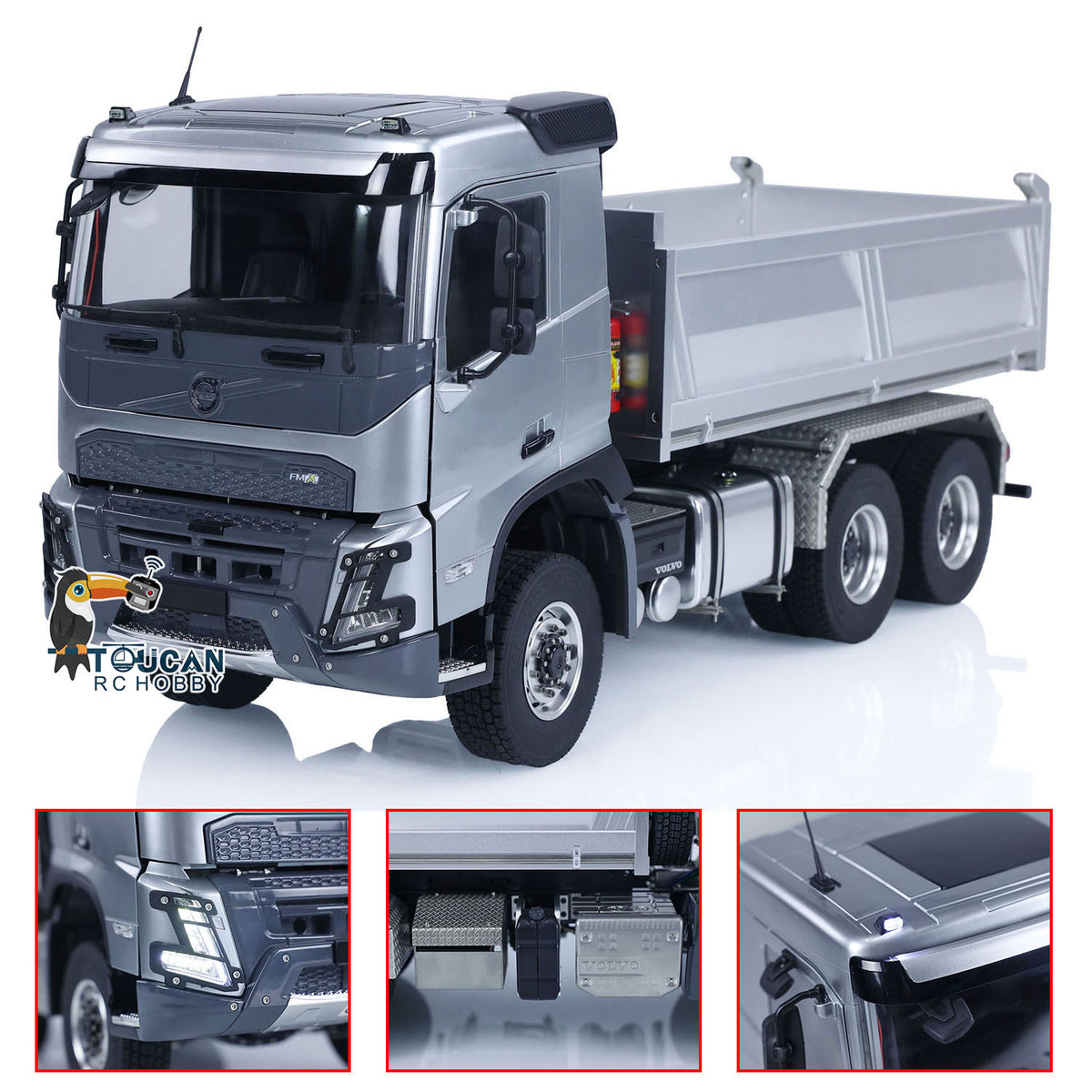 TOUCAN RC HOBBY Double E 1/14 Hydraulic RC Dump Truck 6x6 FMX Remote Control Dumper Cars Hobby Model DIY RTR