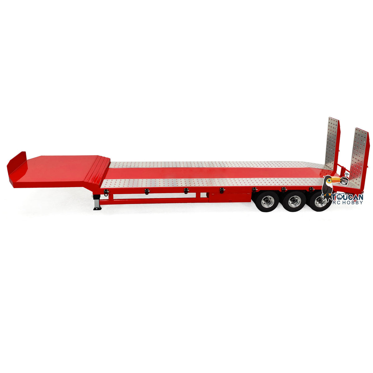 TOUCAN RC HOBBY HHG Model 1/14 Metal Semi-Trailer for RC Tractor Radio Control Simulation Car Electric Lifting Legs Tailboard DIY Hobby Models
