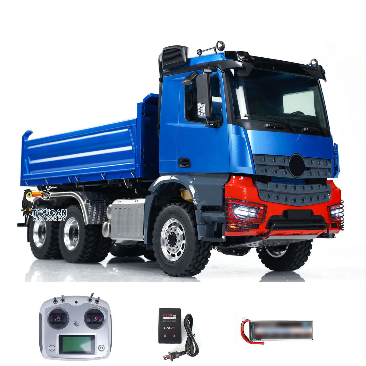 TOUCAN RC HOBBY LESU K3363 Cabin 1/14 Metal 6x6 RC Hydraulic Dump Truck Model FlySky I6S Radio Controller 3 Speed Transmission Differential Lock for Club Events