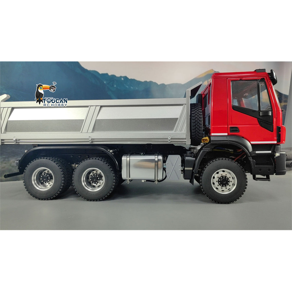 TOUCAN RC HOBBY MODO 1/14 6x6 Hydraulic RC Dump Truck Radio Controlled Tipper Dumper Car 2-speed Gearbox PNP Sound Light Painted Assembled Model
