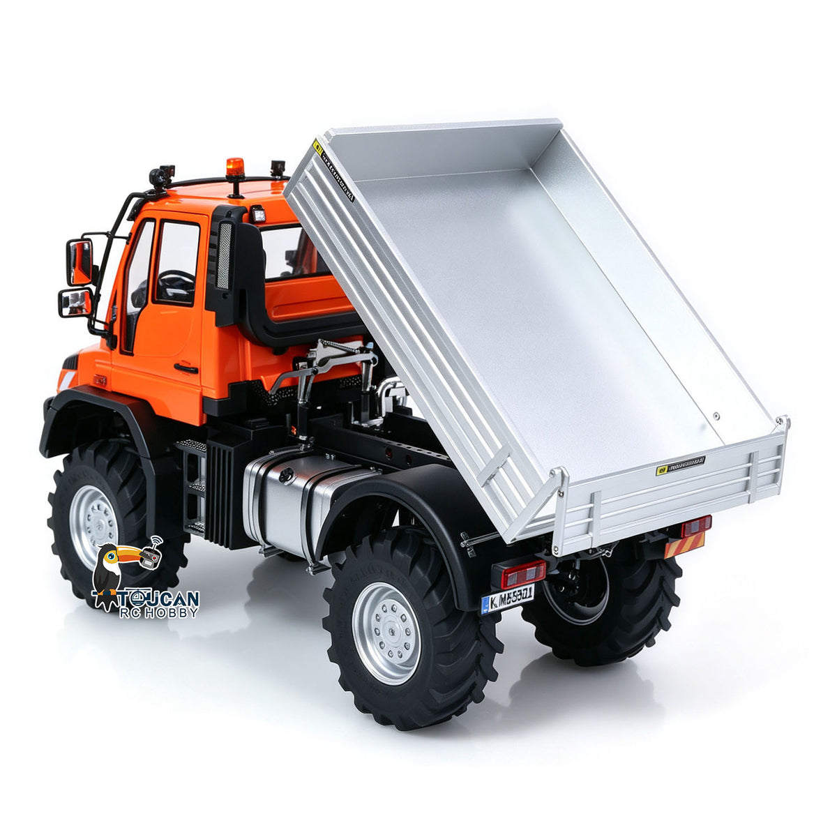 TOUCAN RC HOBBY Kabolite 5501 1/14 Metal RC Dumper Electric Lifting ATV Off Road Truck Lorry 4X4 Axle Differential Lock 2-Speed Transmission Light Sound System
