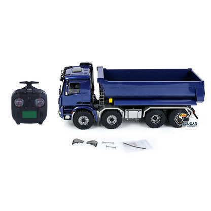 TOUCAN RC HOBBY MODO 3348 1/14 Metal 8x8 RC Hydraulic Dump Truck PNP RTR 2-Speed Gearbox Differential Locks Hobbywing Brushless Motor ESC Light Sound for Enthusiasts