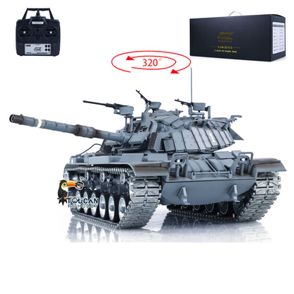 TOUCAN RC HOBBY 1/16 Tongde Israel RC Panzer Remote Control Infrared Battle Tanks Military Model M60W ERA Painted Car 320 Rotation BB Shooting DIY