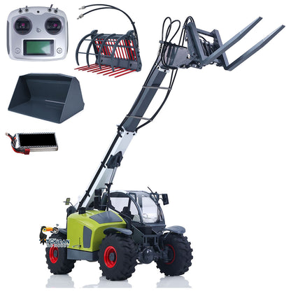 JDM-128 1/14 Metal RC Forklift Multifunctional Telescopic Hydraulic Construction Vehicles