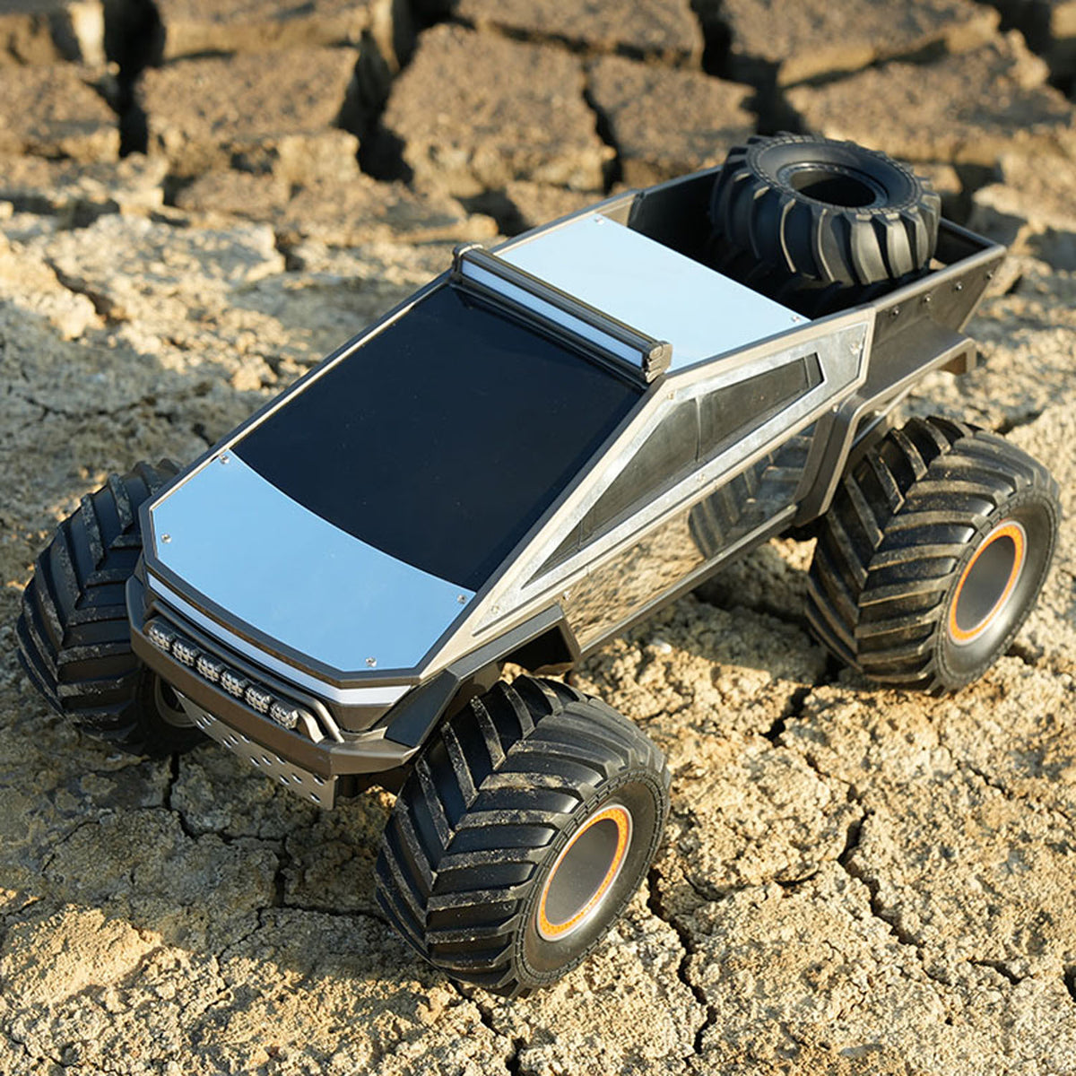 TOUCAN RC HOBBY JJRC 1/14 RC 4*2 Off Road Vehicle Q202 2.4GHz Electric Remote Control Pickup Truck Alloy Shell LED Lights Sound Battery Ready to Go