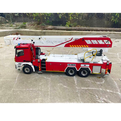 TOUCAN RC HOBBY 1/14 6x4 2Speed Gearbox Metal Chassis Remote Control Electric Lift Ladder Fire Truck RC Rescue Vehicle Model Sound System