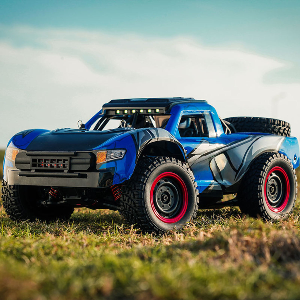 TOUCAN RC HOBBY JJRC 1/14 RC High Speed 48KM/H Off Road Vehicle Electric 4WD Remote Control Car Q130A Carbon Brush Motor 17G Servo LED Lights RTR