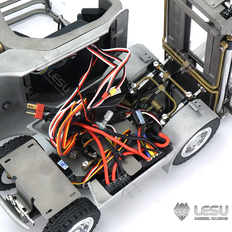 In Stock TOUCAN RC HOBBY LESU RC 1/14 Hydraulic forklift Transfer Car Truck Model ESC Motor Light Sound System Metal Front Rear Wheel Hub Toolbox