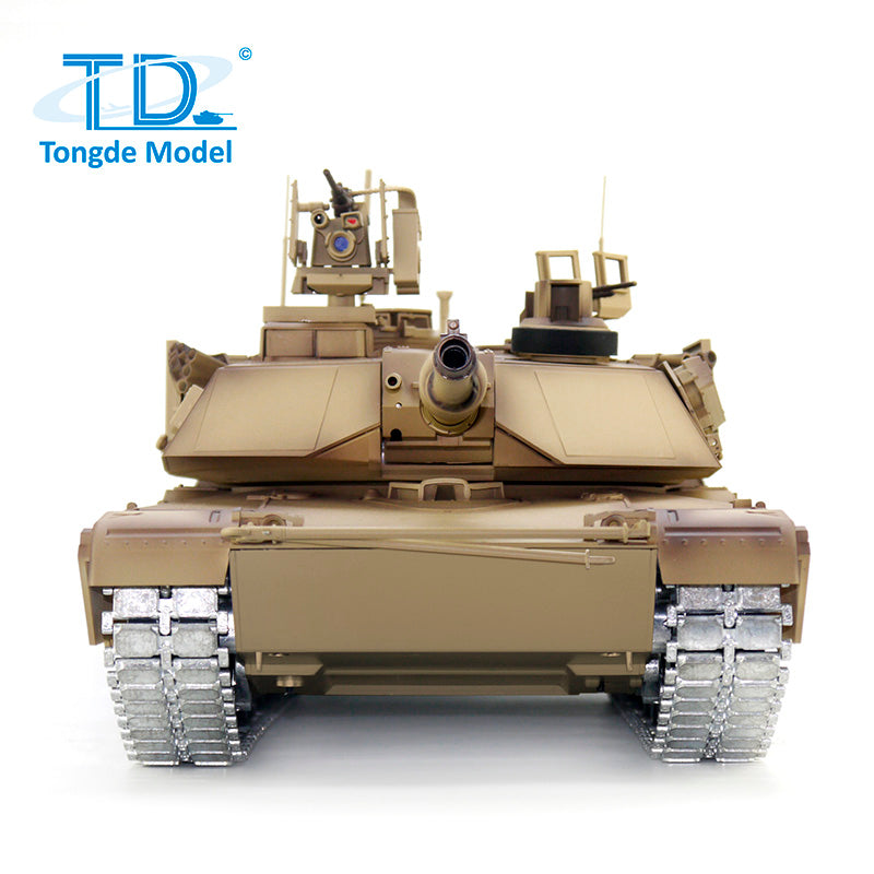 TOUCAN RC HOBBY 1/16 Tongde RC Infrared Battle Tank Radio Control Panzer M1A2 SEP V2 Abrams Electric Military Tanks 320 Rotation Simulation Model Barrel Recoil BB Unit