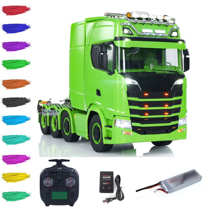 TOUCAN RC HOBBY ScaleClub 8x8 Metal Chassis 1/14 RC Tractor Truck 770S Remote Control Lorry ST8 Radio Battery RTR Warning Lights Spotlight Magnetic Roof
