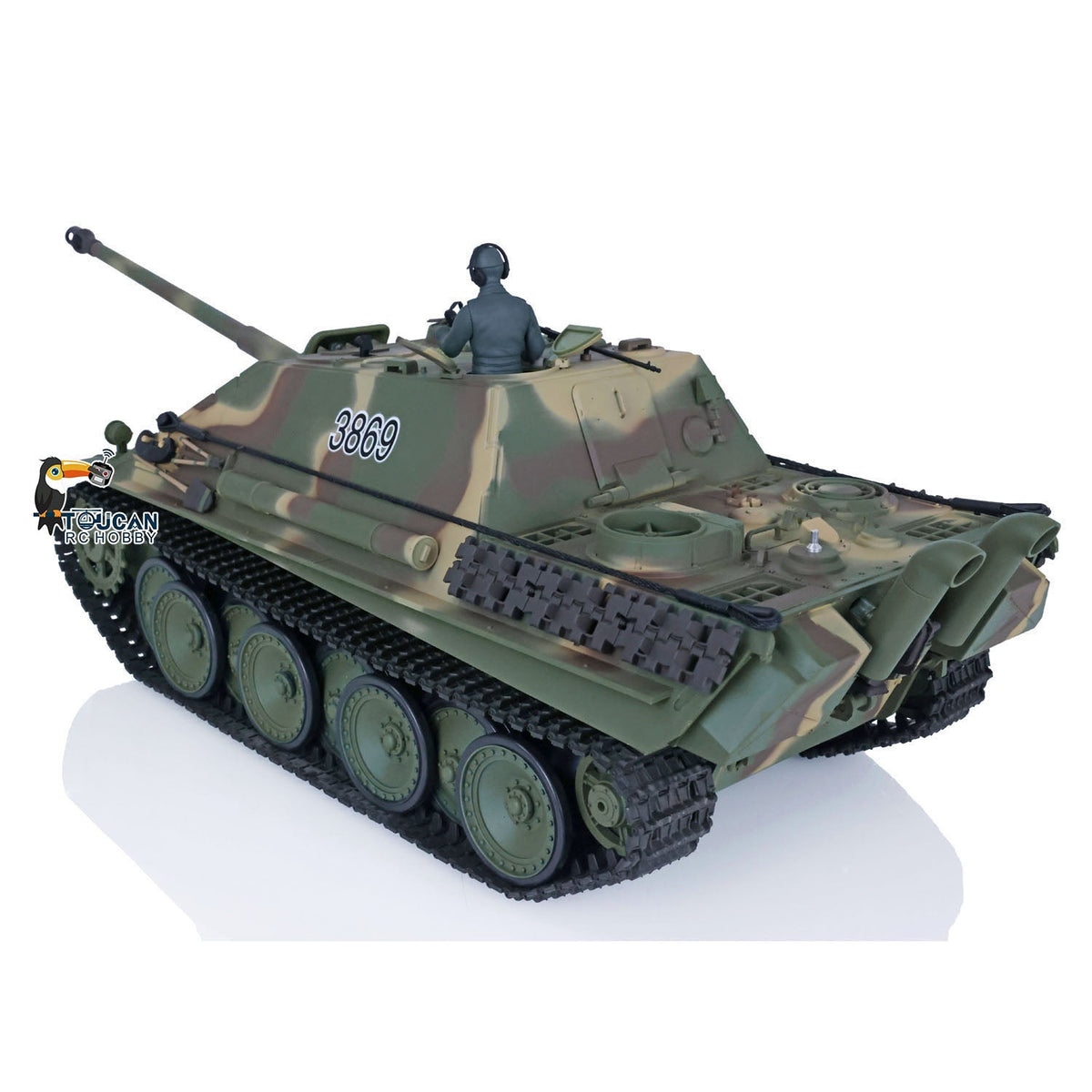 TOUCAN RC HOBBY Heng Long 1/16 TK7.0 Plastic German Jadpanther 3869 RTR RC Tank FPV Infrared Combat BB Unit Smoke Steel Gearbox Metal Barrel