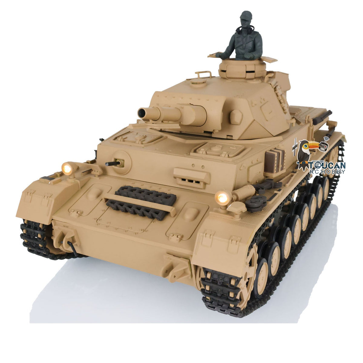 TOUCAN RC HOBBY Heng Long 1/16 Plastic TK7.0 3858/3859 German Panzer IV F2 F RTR RC Tank FPV Infrared Comkbat 360 Degrees Turret Smoke BB Steel Driving Gearbox Metal Barrel