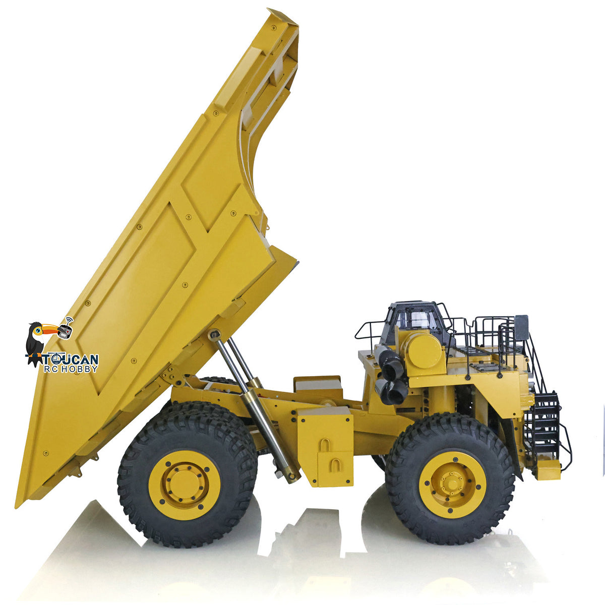 TOUCAN RC HOBBY 793D Metal 1/20 RC Hydraulic Mine Truck Heavy Duty Remote Control Dumper RTR 2Speed Gearbox Flysky I6X Radio Light System