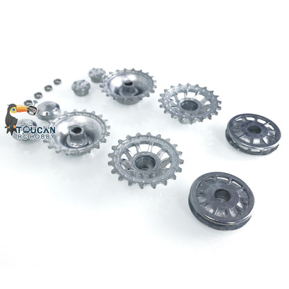 TOUCAN RC HOBBY Metal Sprockets Idler 2Rims Road Wheels for 1/16 Heng Long RC Tank Model German Tiger I 3818 Panther 3819 Accessory