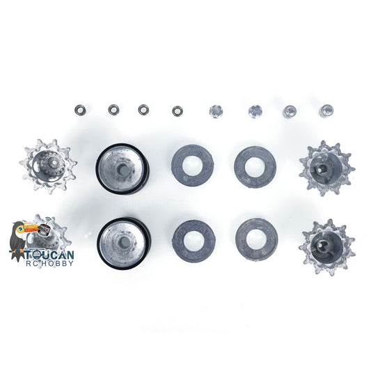 TOUCAN RC HOBBY Metal Sprockets Idler Road Wheels for Heng Long 1/16 RC Tank USA M1A2 Abrams 3918 DIY Model Accessory Spare Part