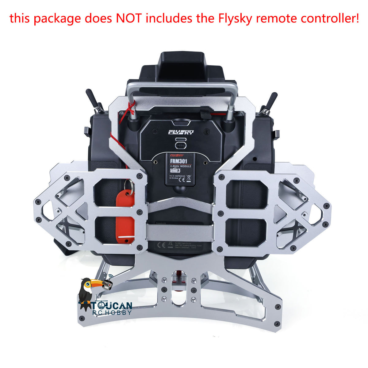 TOUCAN RC HOBBY MTModel Support de plateau en métal avec sangle pour radiocommande Flysky Paladin PL18EV Accessoires pour modèle de véhicule radiocommandé, camion et pelleteuse