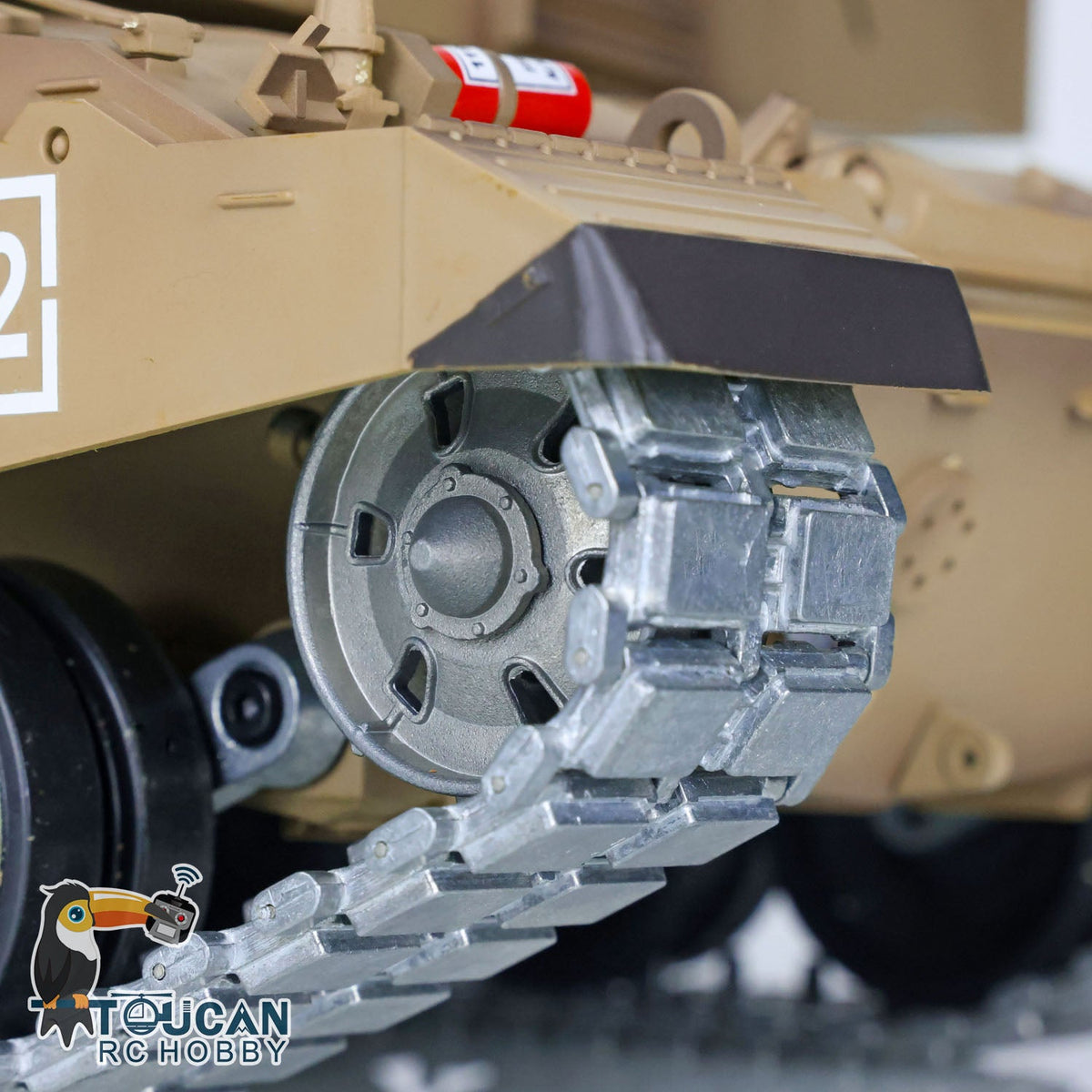 TOUCAN RC HOBBY Heng Long 1/16 TK7.0 Promotin British Challenger II 3908 RTR RC Tank 360 Degrees Turret Infrared Combat BB Smoke Metal Sprockets Idlers Wheels Gearbox Tracks