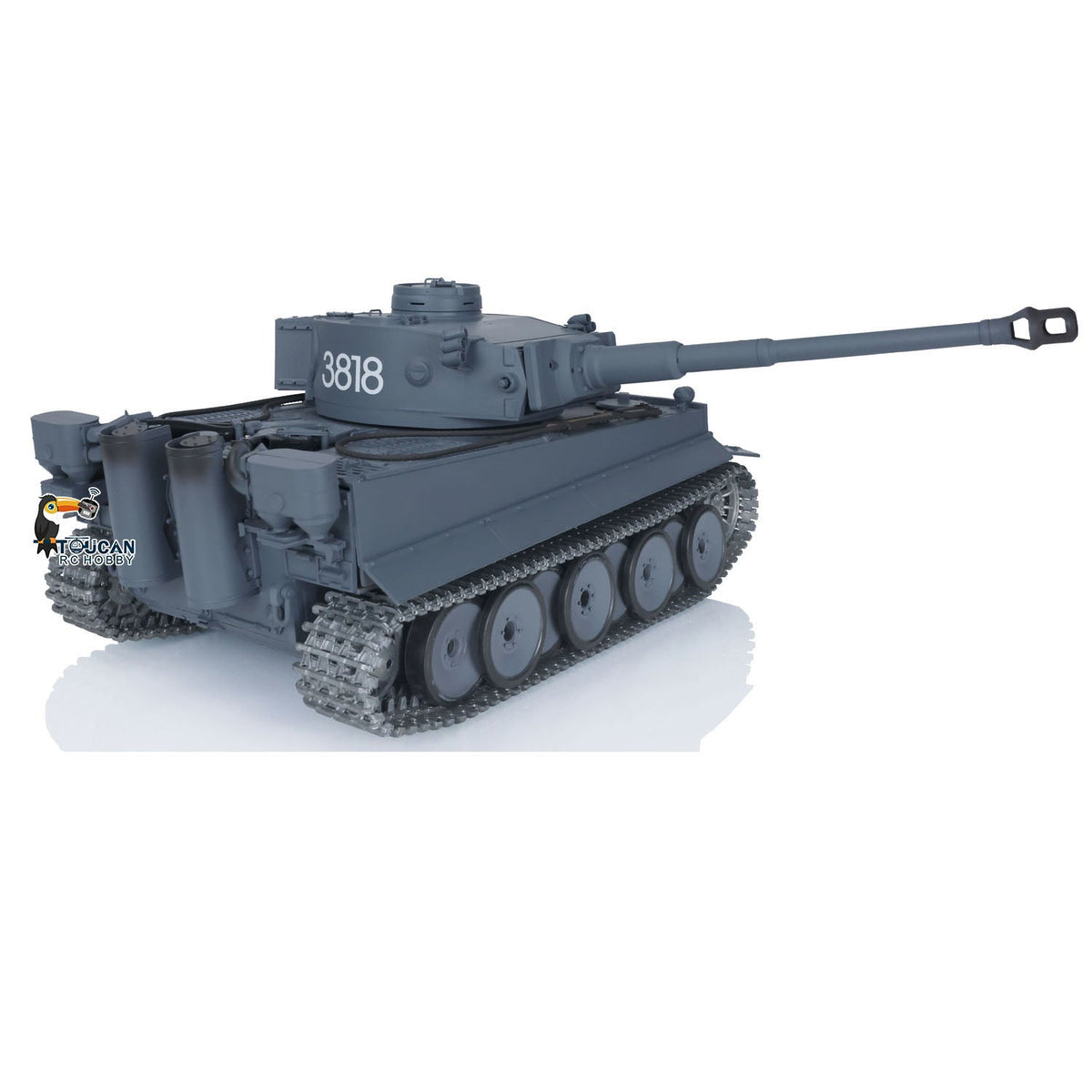 TOUCAN RC HOBBY Heng Long 1/16 TK7.0 Promotion German Tiger I RTR RC Tank 3818 Infrared Combat BB Smoke Sounds Lights Metal Gearbox Tracks Sprockets Idlers Wheels