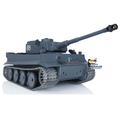 TOUCAN RC HOBBY Heng Long 1/16 TK7.0 German Tiger I RTR RC Tank 3818 with 360 Degrees Turret Infrared Combat Smoke BB Unit Metal Tracks Sprockets