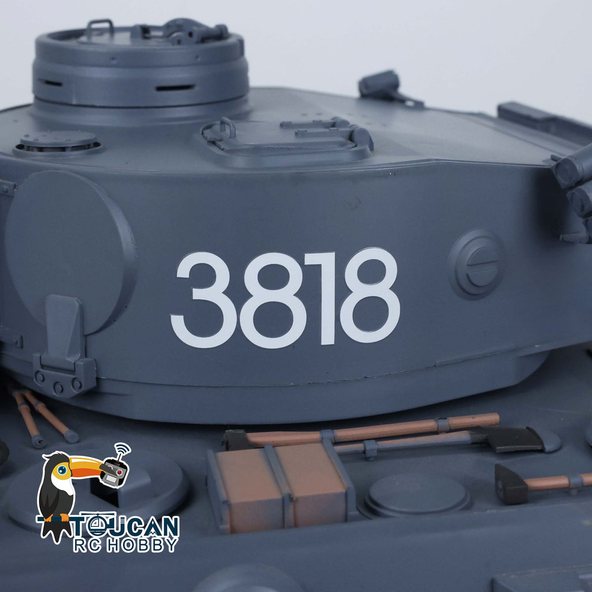 TOUCAN RC HOBBY Heng Long 1/16 TK7.0 3818 Tiger I RTR RC-Panzer FPV 360-Grad-Turm Rohr-Rücklauf Rauch Metallketten Antriebs- und Leiträder Laufrollen handlackiert