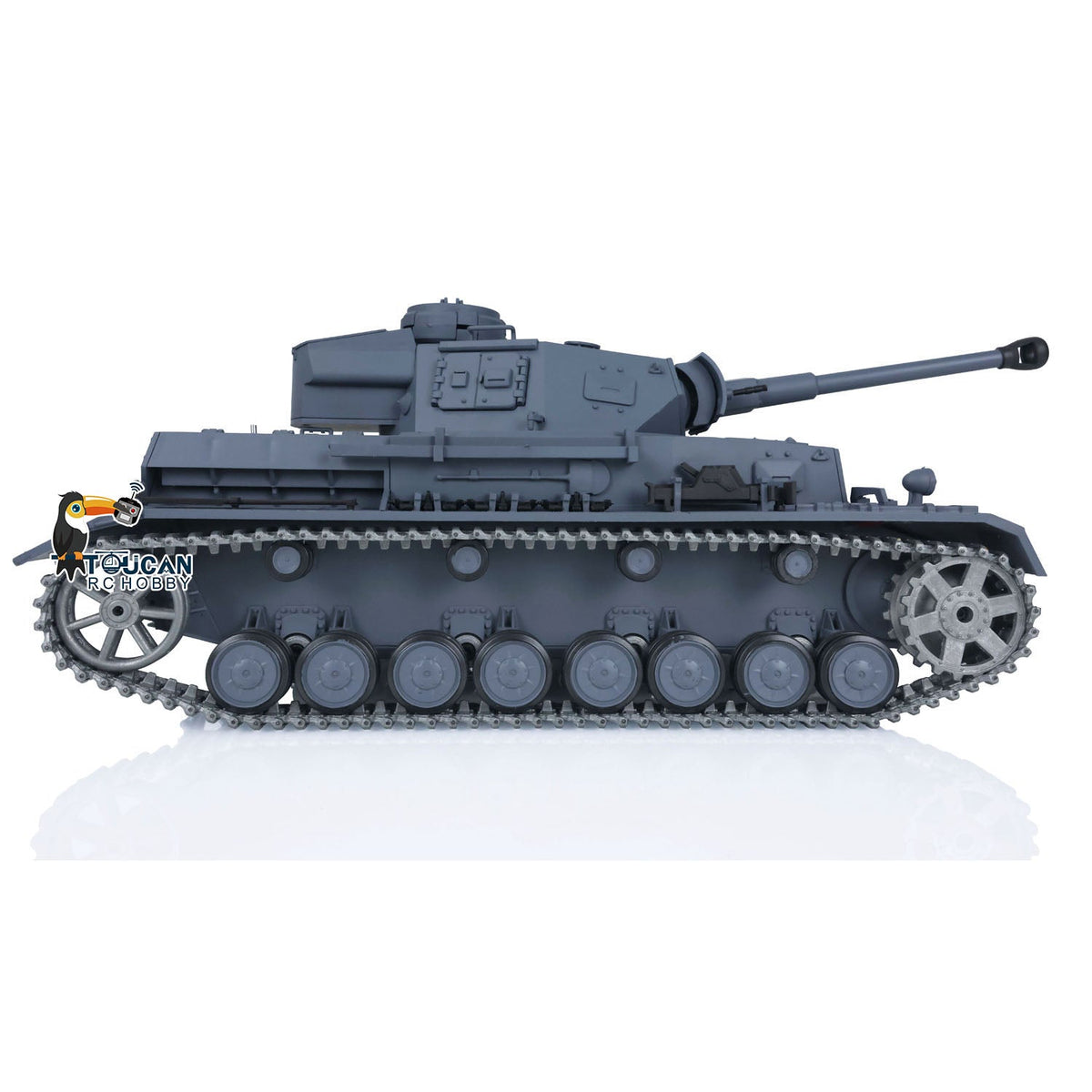 TOUCAN RC HOBBY Heng Long 1/16 TK7.0 Promotion German Panzer IV F2 3859 RTR RC Tank 360 Degrees Turret Smoke Infrared Combat BB Metal Barrel Tracks Sprockets Idlers Wheels