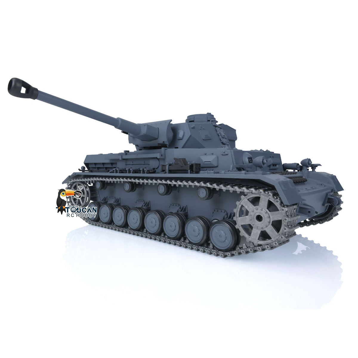 TOUCAN RC HOBBY Heng Long 1/16 TK7.0 Promotion German Panzer IV F2 3859 RTR RC Tank 360 Degrees Turret Smoke Infrared Combat BB Metal Barrel Tracks Sprockets Idlers Wheels