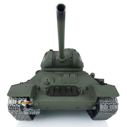 TOUCAN RC HOBBY Heng Long 1/16 TK7.0 Promotion Soviet T34-85 RTR RC Tank 3909 with 360 Degrees Turret BB Infrared Combat Smoke Metal Sprockets Idlers Wheels