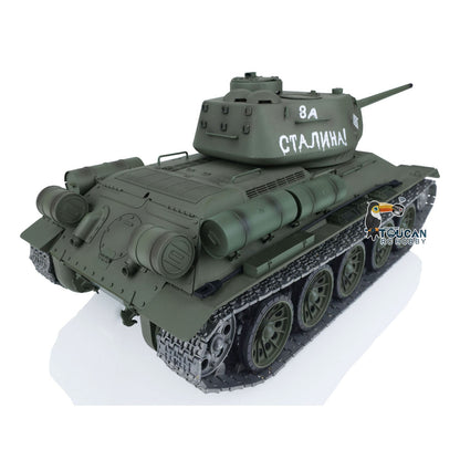 TOUCAN RC HOBBY Heng Long 1/16 TK7.0 Promotion Soviet T34-85 RTR RC Tank 3909 with 360 Degrees Turret BB Infrared Combat Smoke Metal Sprockets Idlers Wheels