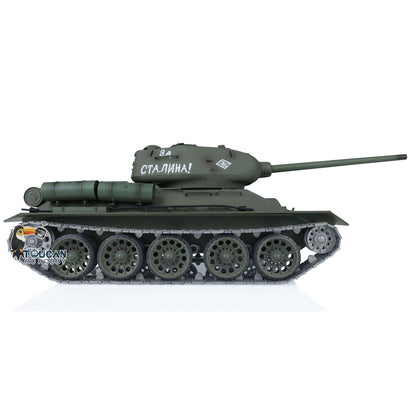 TOUCAN RC HOBBY Heng Long 1/16 TK7.0 Promotion Soviet T34-85 RTR RC Tank 3909 with 360 Degrees Turret BB Infrared Combat Smoke Metal Sprockets Idlers Wheels