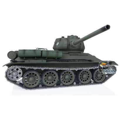 TOUCAN RC HOBBY Heng Long 1/16 TK7.0 Promotion Soviet T34-85 RTR RC Tank 3909 with 360 Degrees Turret BB Infrared Combat Smoke Metal Sprockets Idlers Wheels