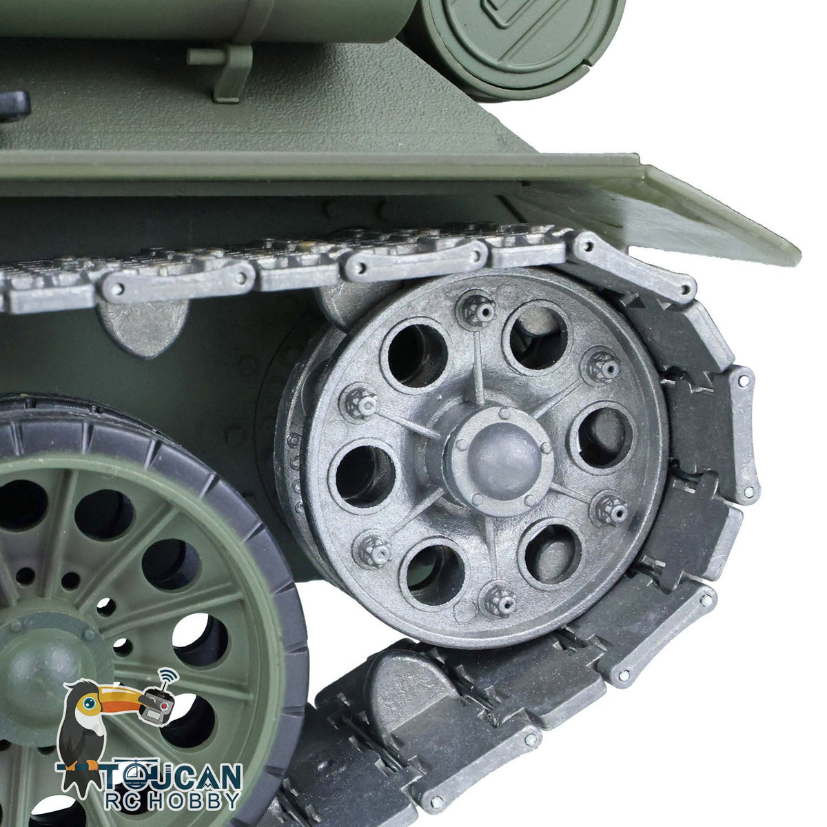 TOUCAN RC HOBBY Heng Long 1/16 TK7.0 Promotion Soviet T34-85 RTR RC Tank 3909 with 360 Degrees Turret BB Infrared Combat Smoke Metal Sprockets Idlers Wheels