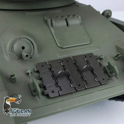 TOUCAN RC HOBBY Heng Long 1/16 TK7.0 Promotion Soviet T34-85 RTR RC Tank 3909 with 360 Degrees Turret BB Infrared Combat Smoke Metal Sprockets Idlers Wheels