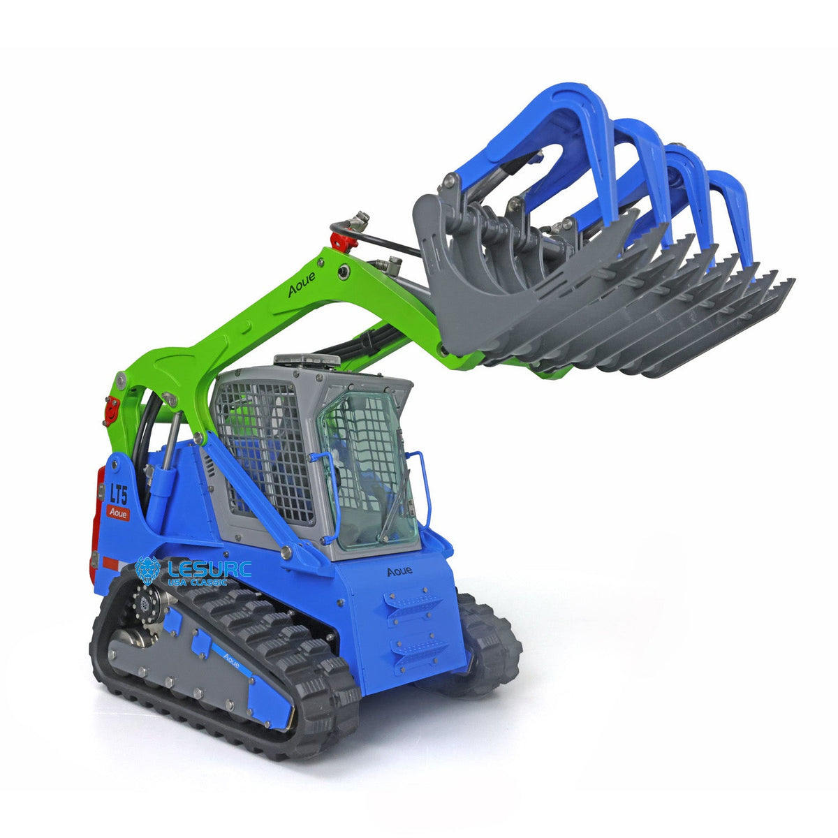 TOUCAN RC HOBBY LESU AOUE LT5 1/14 Metal RC Skid-Steer Loader B0008 with FlySky I6S Radio Controller Sound Light for Hydraulic Construction Vehicle Model Enthusiast