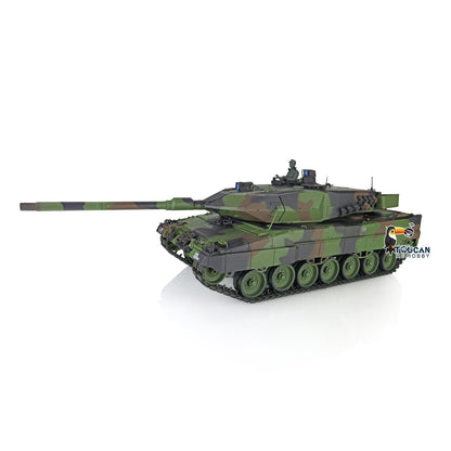 TOUCAN RC HOBBY Heng Long 1/16 TK7.0 Plastic German Leopard2A6 RTR RC Tank 3889 with 360 Degrees Turret Barrel Recoil BB Infrared Combat Smoke