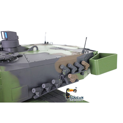 TOUCAN RC HOBBY Heng Long 1/16 TK7.0 Plastic German Leopard2A6 RTR RC Tank 3889 with 360 Degrees Turret Barrel Recoil BB Infrared Combat Smoke