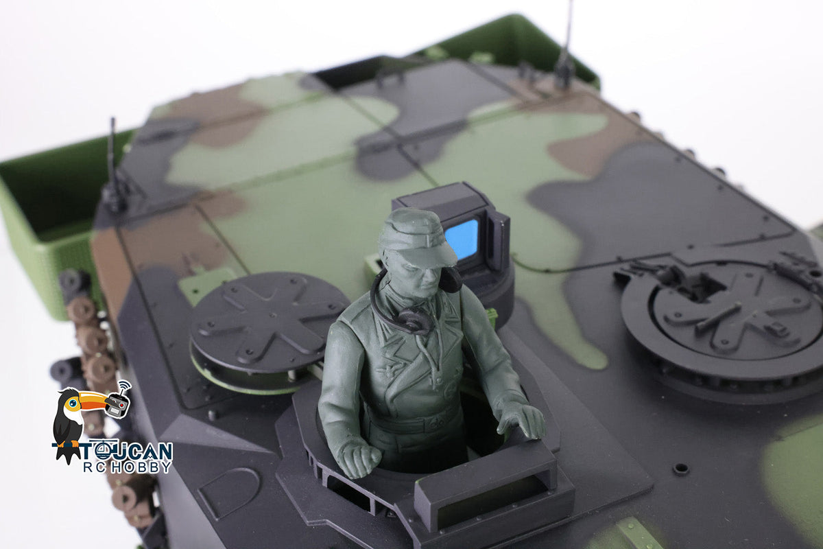 TOUCAN RC HOBBY Heng Long 1/16 TK7.0 Plastic German Leopard2A6 RTR RC Tank 3889 with 360 Degrees Turret Barrel Recoil BB Infrared Combat Smoke