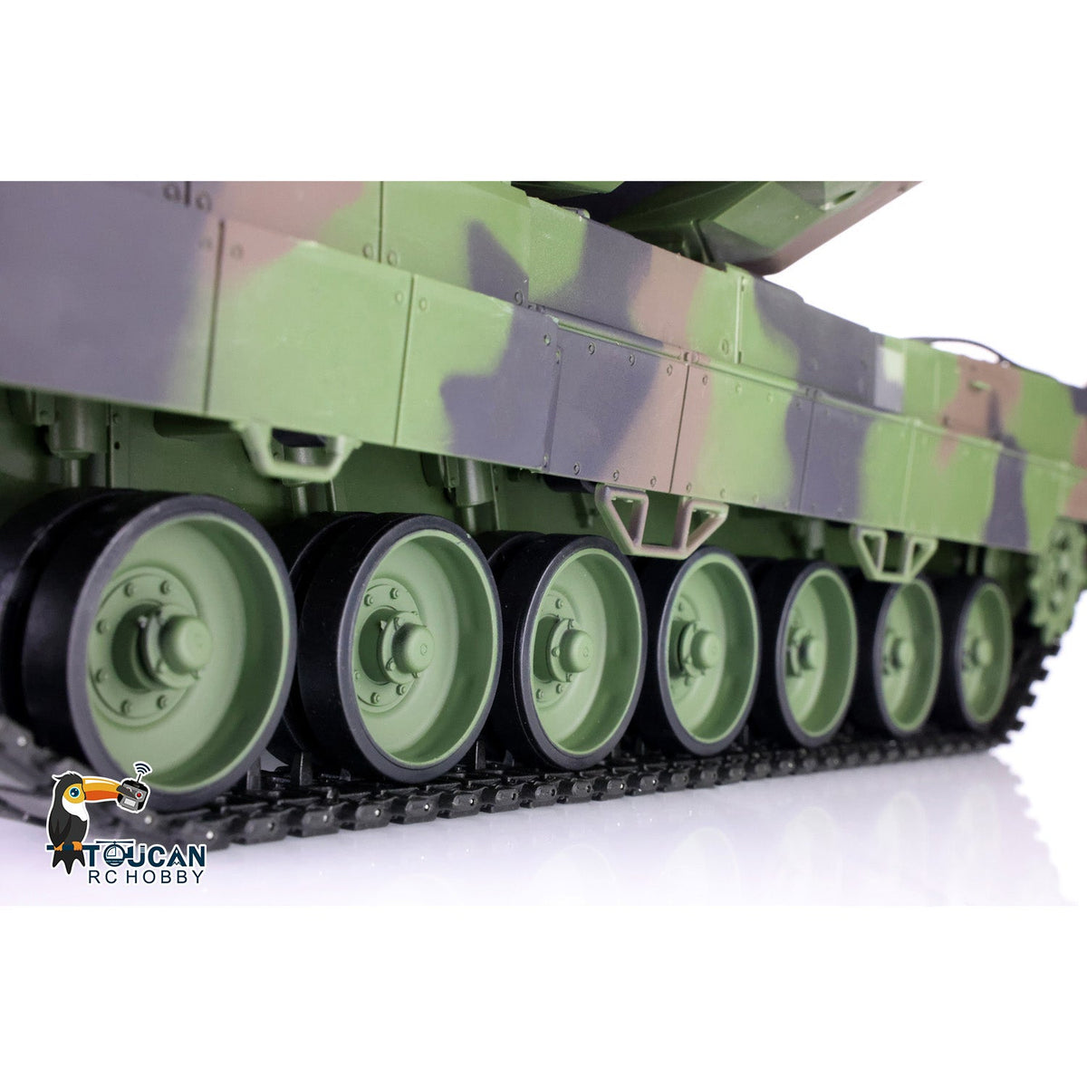 TOUCAN RC HOBBY Heng Long 1/16 TK7.0 Plastic RTR RC Tank 3889 German Leopard2A6 with BB Infrared Combat Barrel Recoil 360 Degrees Turret Smoke Steel Gearbox