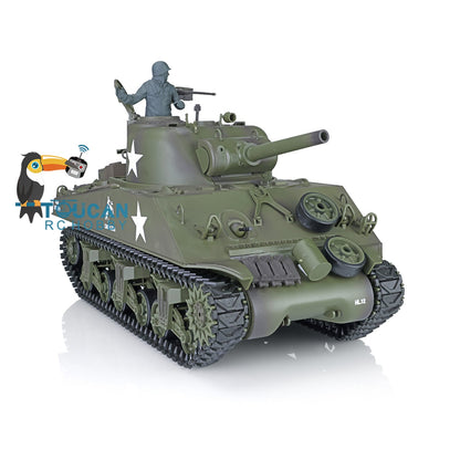 TOUCAN RC HOBBY Heng Long 1/16 TK7.0 Plastic USA M4A3 Sherman 3898 RTR RC Tank Barrel Recoil FPV 360 Degrees Turret Infrared Combat BB Smoke Steel Gearbox