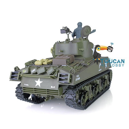 TOUCAN RC HOBBY Heng Long 1/16 2.4G TK7.0 Plastic USA M4A3 Sherman 3898 RTR RC Tank 360 Degrees Turret Infrared Combat BB Smoke Metal Barrel