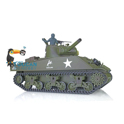 TOUCAN RC HOBBY Heng Long 1/16 2.4G TK7.0 Plastic USA M4A3 Sherman 3898 RTR RC Tank 360 Degrees Turret Infrared Combat BB Smoke Metal Barrel