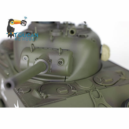 TOUCAN RC HOBBY Heng Long 1/16 2.4G TK7.0 Plastic USA M4A3 Sherman 3898 RTR RC Tank 360 Degrees Turret Infrared Combat BB Smoke Metal Barrel
