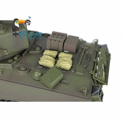 TOUCAN RC HOBBY Heng Long 1/16 2.4G TK7.0 Plastic USA M4A3 Sherman 3898 RTR RC Tank 360 Degrees Turret Infrared Combat BB Smoke Metal Barrel