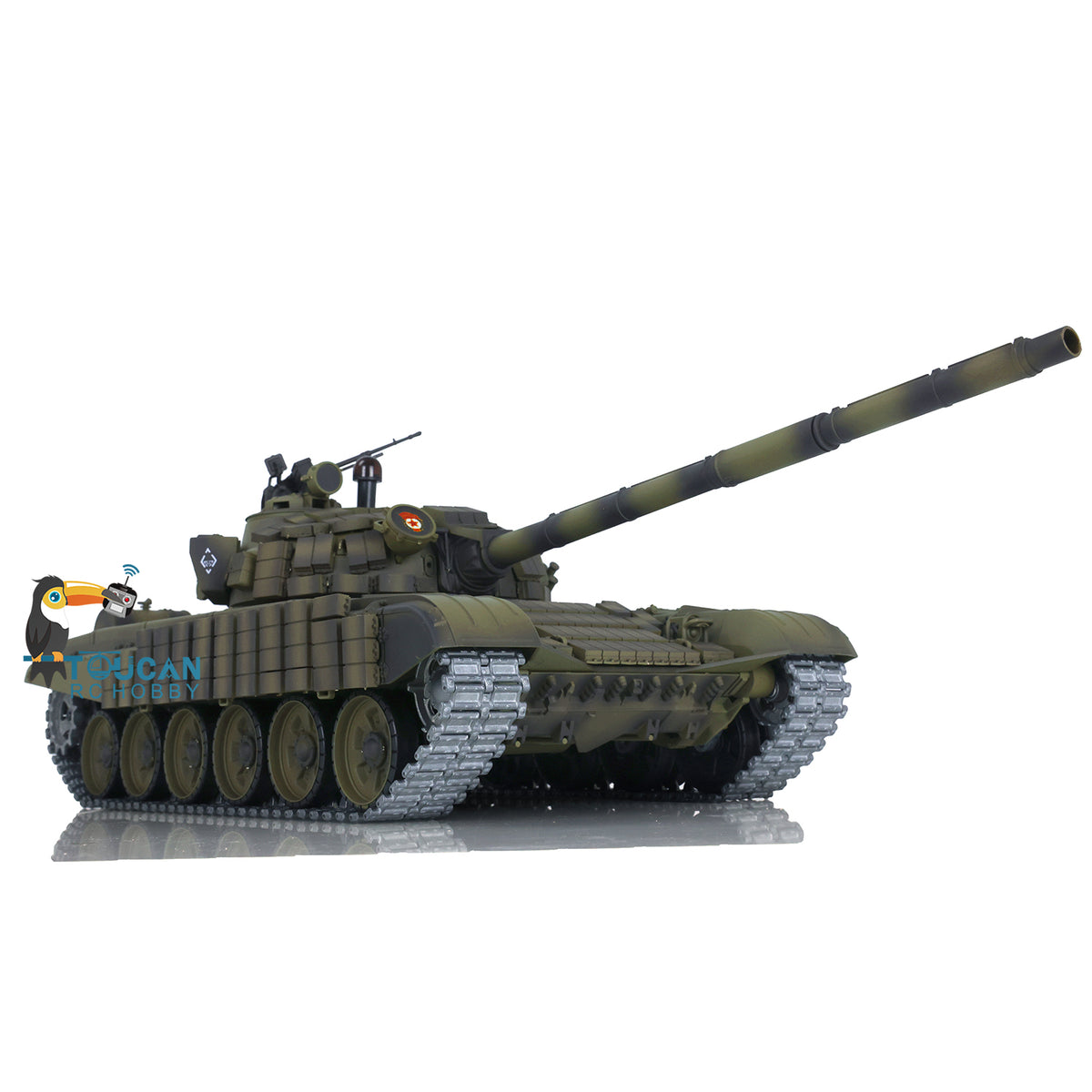 TOUCAN RC HOBBY US Stock Heng Long Radio Controlled Tank T72 1/16 Scale 7.0 Mainboard Metal Battle Electric Tank Tracked Vehicle W/ Battery Charger