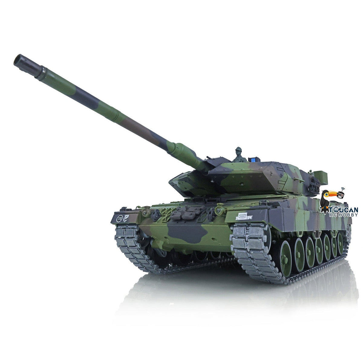 TOUCAN RC HOBBY Heng Long 1/16 TK7.0 German King Tiger 3888A German Leopard2A6 3889 RTR RC Tank Barrel Recoil BB IR Smoke Metal Idlers Sprockets Wheels Tracks