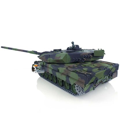 TOUCAN RC HOBBY Heng Long 1/16 TK7.0 Promotion German Leopard2A6 RTR RC Tank 3889 with 360 Degrees Turret Barrel Recoil Smoke BB IR Metal Tracks Sprockets Idlers Wheels Gearbox