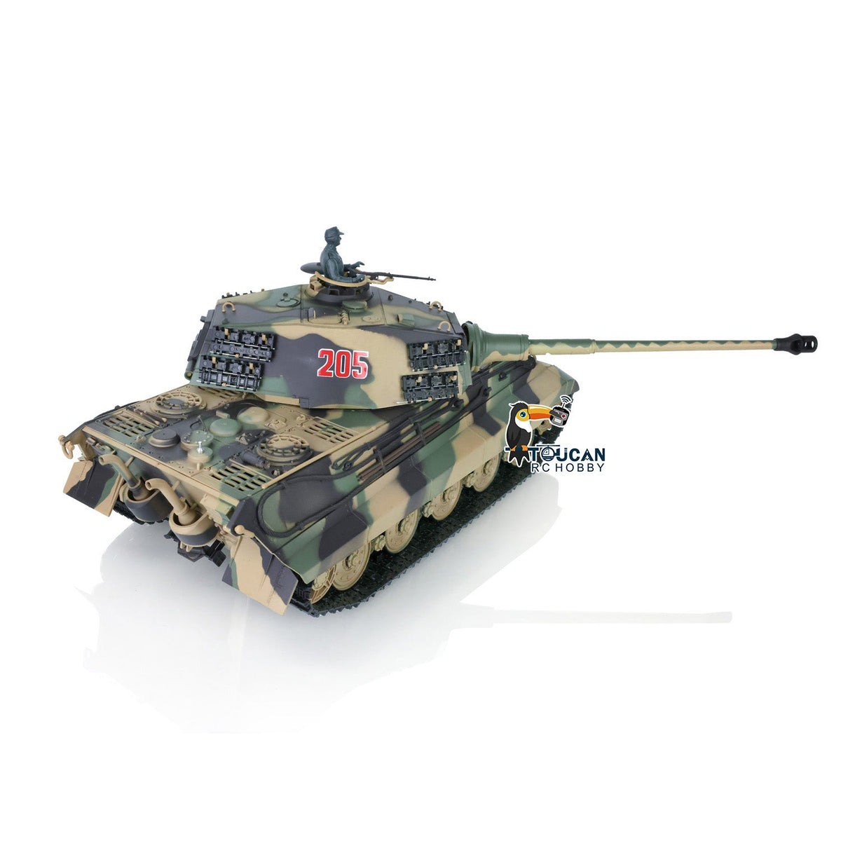 TOUCAN RC HOBBY Heng Long 1/16 TK7.0 Plastic German King Tiger Henschel 3888A RTR RC Tank with Barrel Recoil Infrared Combat BB Smoke Unit Sound Light