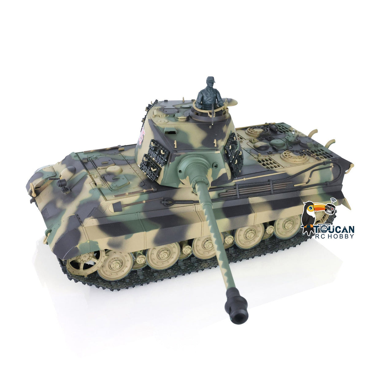 TOUCAN RC HOBBY Heng Long 1/16 TK7.0 Plastic German King Tiger Henschel 3888A RTR RC Tank with Barrel Recoil Infrared Combat BB Smoke Unit Sound Light