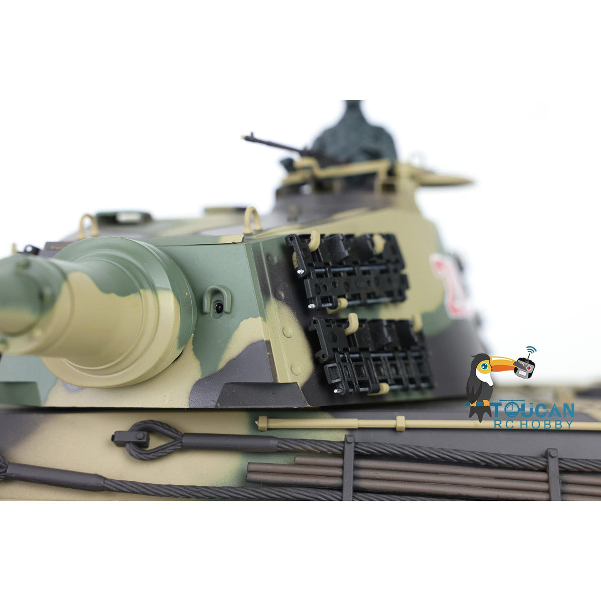 TOUCAN RC HOBBY Heng Long 1/16 TK7.0 Plastic 3888A German King Tiger RRT RC Tank with 360 Degrees Turret Sound Light Smoke BB Infrared Combat