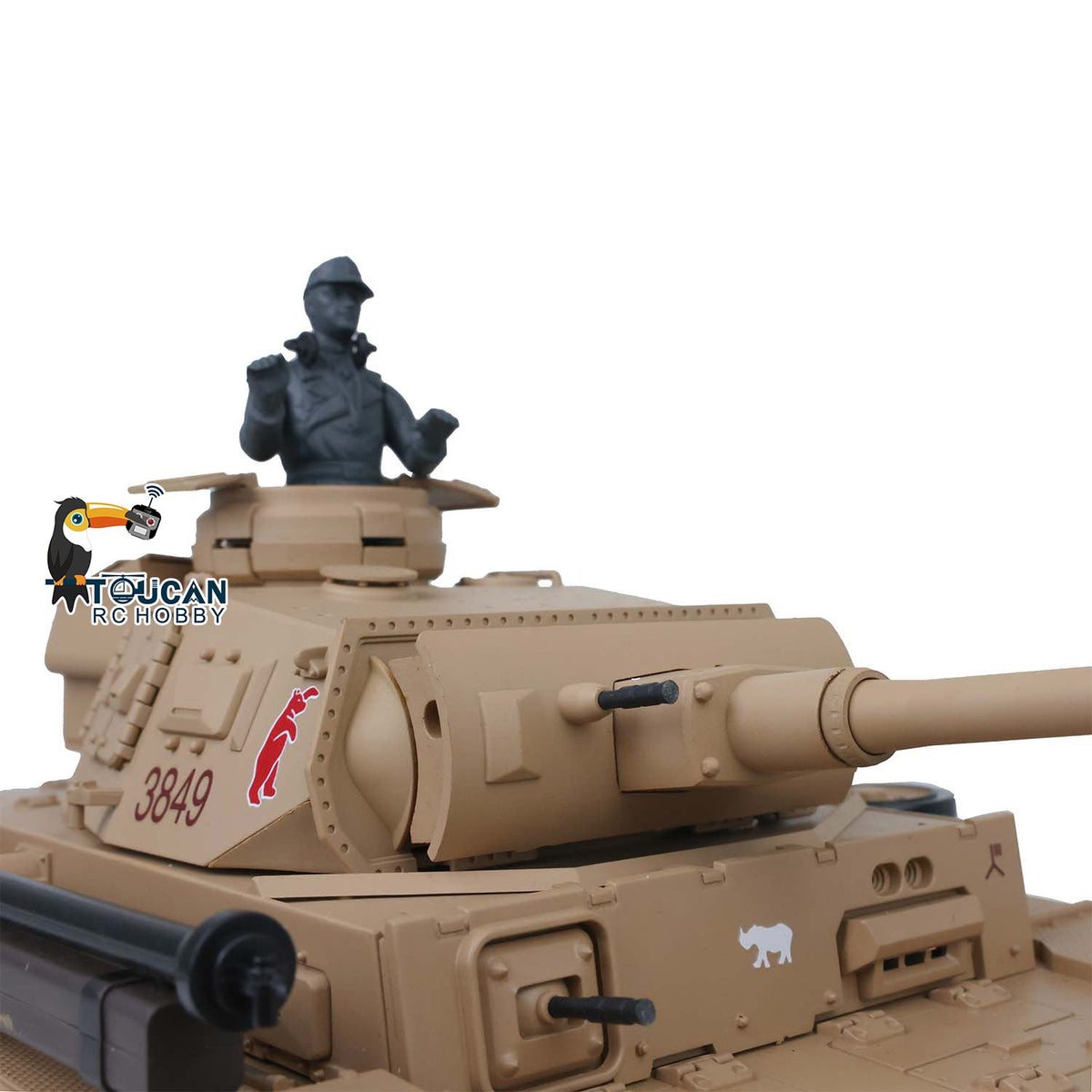 TOUCAN RC HOBBY Heng Long 1/16 Plastic 7.0 3848 3849 Panzer III H L RC Tank FPV 360 Degree Turret Infrared System BB Smoke Steel Driving Gearbox Metal Barrel